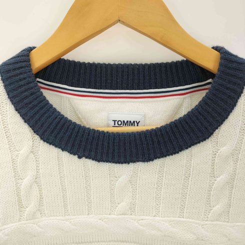 トミージーンズ tommy jeans クロップドアーカイブセーター レディース import:XS