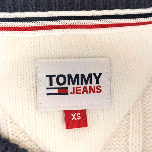 トミージーンズ tommy jeans クロップドアーカイブセーター レディース import:XS