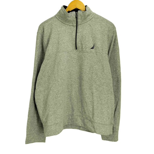 ノーティカ NAUTICA ワンポイント刺繍 ハーフジップ 長袖 プルオーバースウェット メンズ import:L