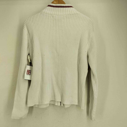 トミーヒルフィガー TOMMY HILFIGER 00s ハイネック ジップアップ ドライバーズ コットンニット レディース import:XL