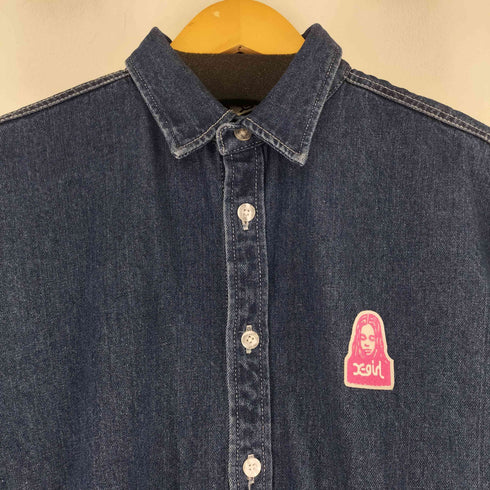 エックスガール X-girl FACE EMBROIDERY DENIM SHIRT レディース JPN:M