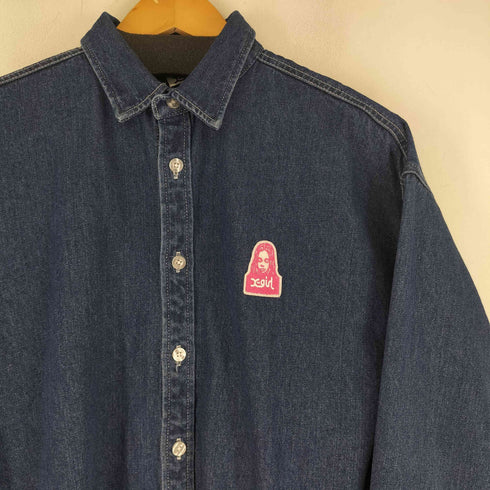 エックスガール X-girl FACE EMBROIDERY DENIM SHIRT レディース JPN:M