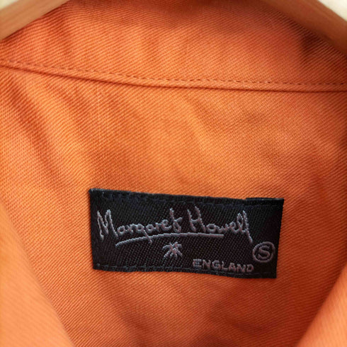 マーガレットハウエル MARGARET HOWELL 90-00S 黒タグ レギュラーカラーシャツ コットン&リネン 半袖シャツ メンズ JPN:S
