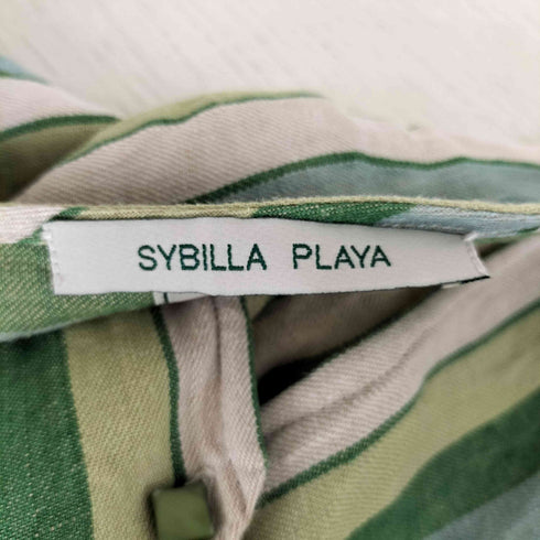 シビラ Sybilla PLAYA リネン 総柄 シャツワンピース レディース import:M