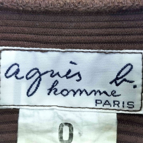 アニエスベーオム Agnes b.homme ハイネック コットンリブカットソー メンズ JPN:0