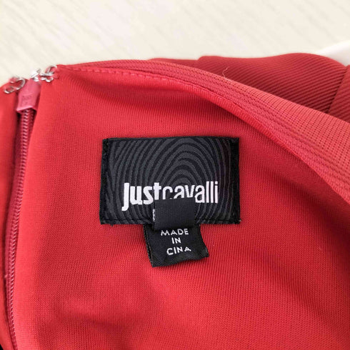 Justcavalli 裾ロゴ マルチパターン ワンピース ドレス レディース import:S