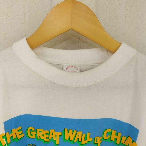 AMERICAN STYLE フロントプリントTEE シングルステッチ 万里の長城 メンズ import:L