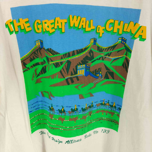 AMERICAN STYLE フロントプリントTEE シングルステッチ 万里の長城 メンズ import:L