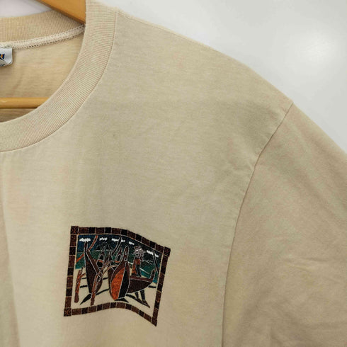 CRAZY SHIRT HAWAII USA製 コーヒー染め アート Tシャツ 袖シングル/裾ダブル メンズ import:M