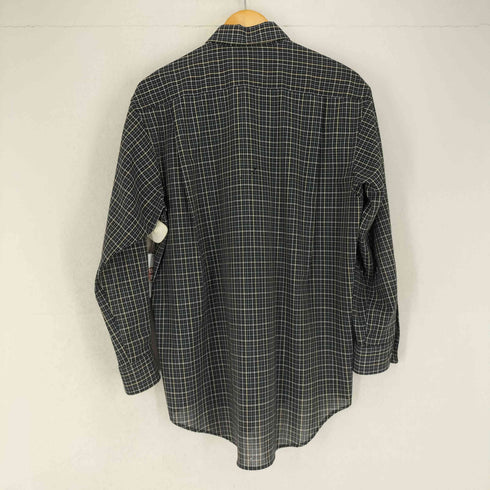 バーバリーゴルフ BURBERRY GOLF チェック柄 刺繍ロゴ サマーウールシャツ メンズ import:L