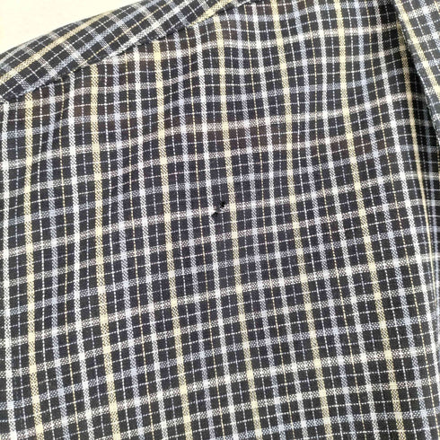 バーバリーゴルフ BURBERRY GOLF チェック柄 刺繍ロゴ サマーウールシャツ メンズ import:L