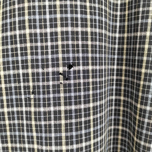 バーバリーゴルフ BURBERRY GOLF チェック柄 刺繍ロゴ サマーウールシャツ メンズ import:L