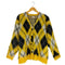 マウジー moussy SHAGGY KNIT ARGYLE カーディガン レディース FREE