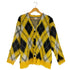 マウジー moussy SHAGGY KNIT ARGYLE カーディガン レディース FREE