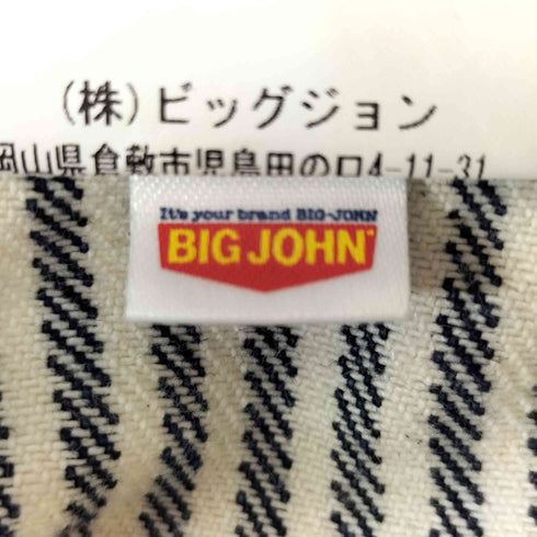 ビッグジョン BIG JOHN WORLDWORKERS ヒッコリーストライプ シームレス ペインターパンツ サイドアジャスター ドーナツボタン メンズ JPN:XS