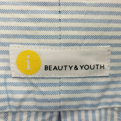 ビューティーアンドユースユナイテッドアローズ BEAUTY & YOUTH UNITED ARROWS ストライプ バンドカラー オーバーサイズシャツ ユニセックス メンズ JPN:M