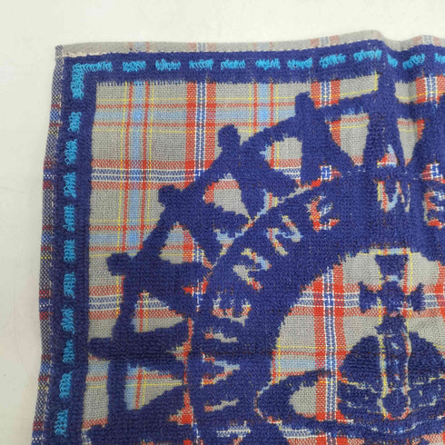 ヴィヴィアンウエストウッドマン Vivienne Westwood MAN オーブ 刺繍 チェック ハンカチ メンズ