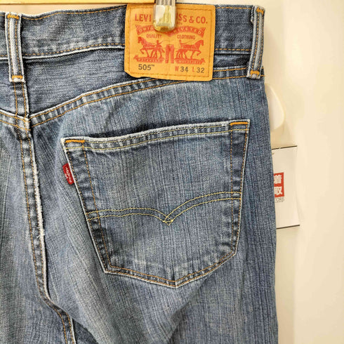 リーバイス Levis 505 ボタン裏4032刻印 ジッパーフライ デニムパンツ 縦落ち 脇割 メンズ W34 L32