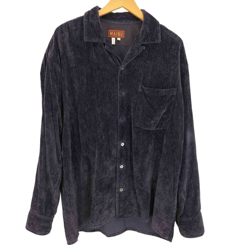 MAINU Velvet Open Collar Shirts ベルベット 開襟 オープンカラー シャツ メンズ JPN:2