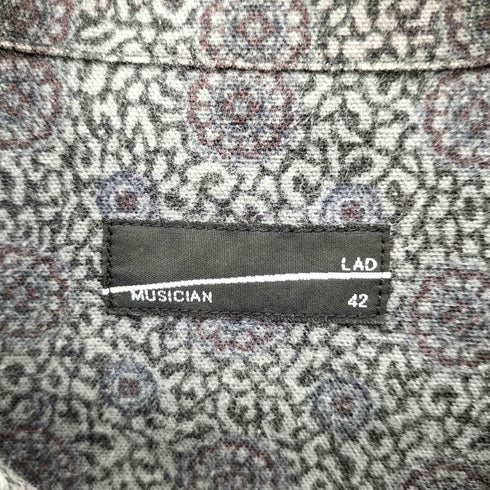ラッドミュージシャン LAD MUSICIAN 17AW PAJAMA SHIRT レオパード柄 フランネル パジャマ シャツ メンズ JPN:42