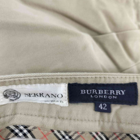 バーバリーロンドン BURBERRY LONDON SERRANO SPORT LINE 2タック ワイド テーパード チノ パンツ メンズ 42