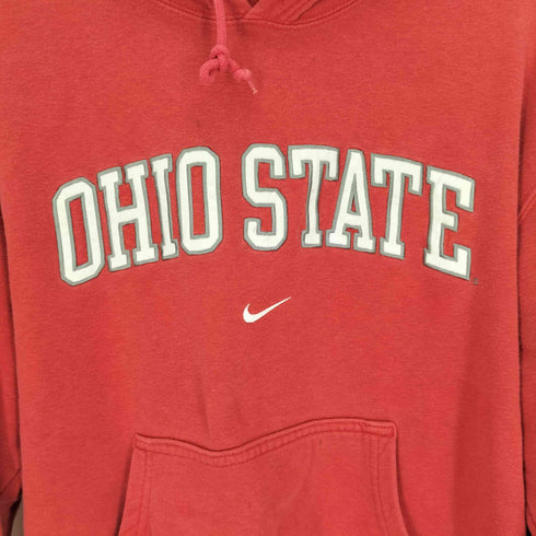 ナイキ NIKE 90-00S TEAM タグ センター スウッシュ ロゴ OHIO STATE オハイオ プルオーバー パーカー メンズ import:S