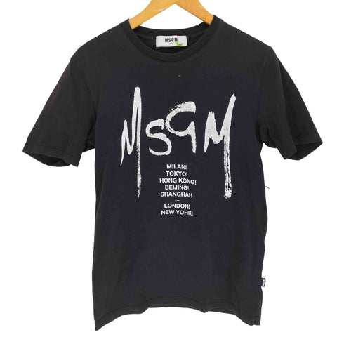 エムエスジーエム MSGM ワールドツアー ロゴプリントTシャツ メンズ XS
