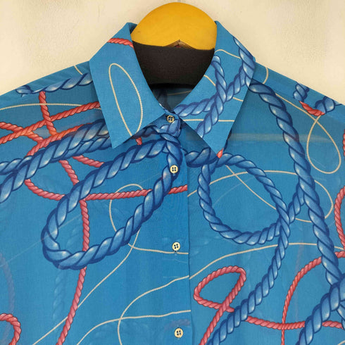 ザラ ZARA 総柄 シアーシャツ レディース M