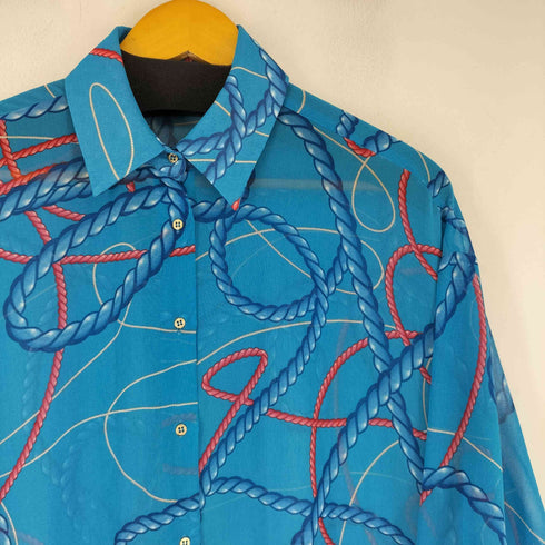 ザラ ZARA 総柄 シアーシャツ レディース M