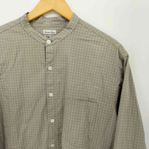 スティーブンアラン Steven Alan BUTTER-G BOX BAND COLLAR SHIRT-BOLD メンズ import:L