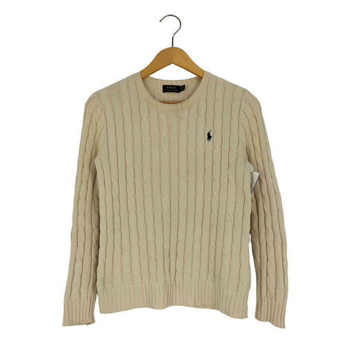 ポロラルフローレン POLO RALPH LAUREN ポニー刺繍 コットン ケーブル ニット レディース import:XS