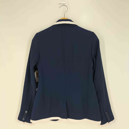 ローレンラルフローレン LAUREN RALPH LAUREN ツートーン ジョーゼット ブレザー 紺ブレ 2B テーラードジャケット レディース 00