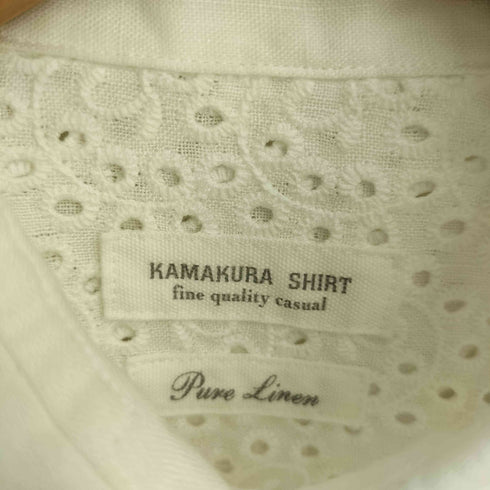 メーカーズシャツカマクラ Makers Shirt 鎌倉 Pure Linen 刺繍レースシャツ レディース 9