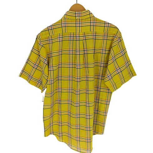 ブレント BRENT 60-70S never needs ironing ポリ コットン B.D S/S シアー チェック シャツ メンズ import:M