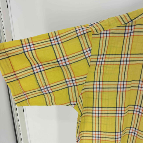 ブレント BRENT 60-70S never needs ironing ポリ コットン B.D S/S シアー チェック シャツ メンズ import:M