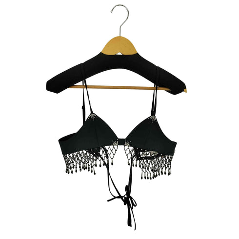 TANAKA DAISUKE 25SS beads fringe bra Black レディース