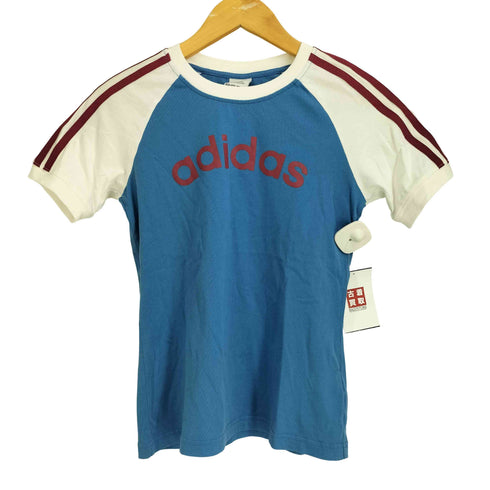 アディダス adidas 00s 3ストライプ ラグランスリーブ ロゴプリントカットソー レディース M