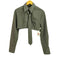ザラ ZARA STRIPECROPPED SHIRT TIE ストライプクロップドシャツ レディース import:S
