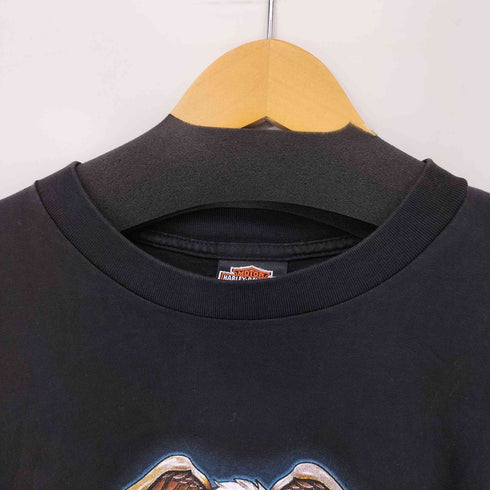 ハーレーダビッドソン HARLEY-DAVIDSON 1999コピーライト 90S MADE IN USA イーグルプリント Tシャツ メンズ import:L