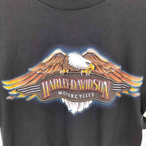 ハーレーダビッドソン HARLEY-DAVIDSON 1999コピーライト 90S MADE IN USA イーグルプリント Tシャツ メンズ import:L