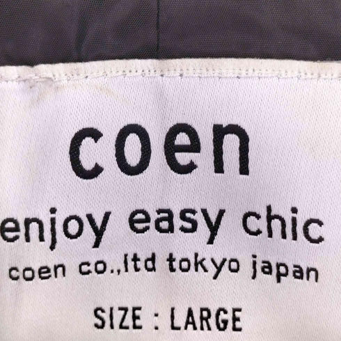 コーエン coen ステンカラーコート メンズ L