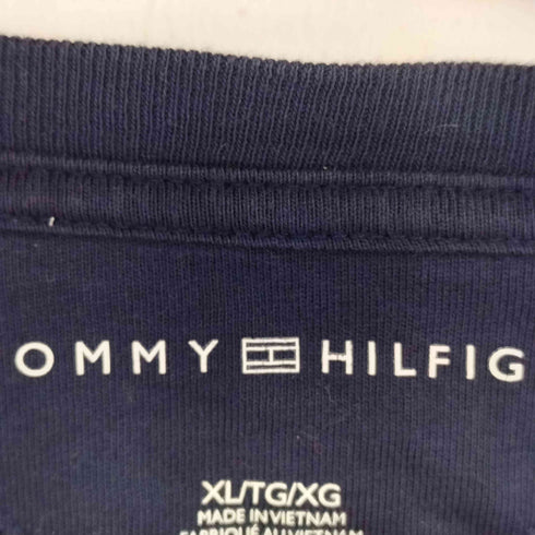 トミーヒルフィガー TOMMY HILFIGER リブライン ロゴ クルーネック L/S Tシャツ レディース XL