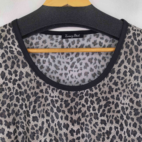 LUXURY BLACK ラメレオパード カットソー レディース 1