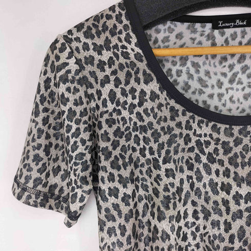 LUXURY BLACK ラメレオパード カットソー レディース 1
