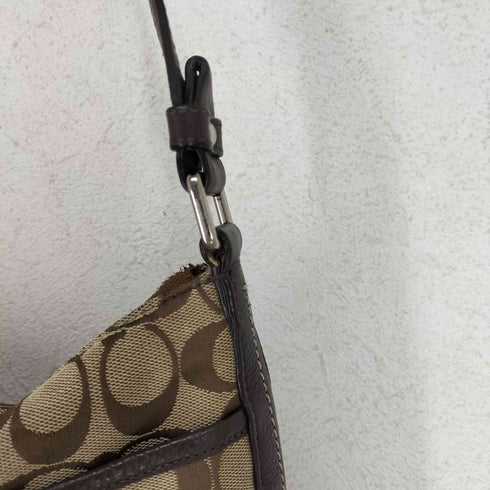 コーチ COACH シグネチャーロゴ レザー切替ショルダーバッグ レディース