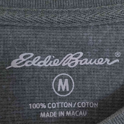 エディーバウアー Eddie Bauer ヘンリーネック 鹿の子 ロングスリーブTシャツ メンズ import:M