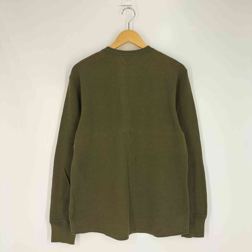 エディーバウアー Eddie Bauer メタルボタン ヘンリーネック サーマル ロングスリーブTシャツ メンズ import:S