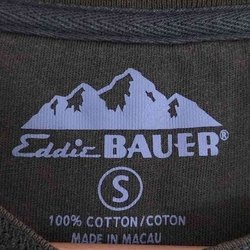 エディーバウアー Eddie Bauer メタルボタン ヘンリーネック サーマル ロングスリーブTシャツ メンズ import:S