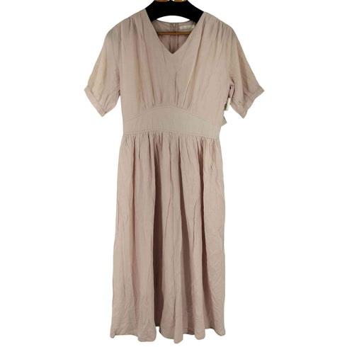 メルロプラス MERLOT PLUS レーヨン混 S/S ロングワンピース レディース
