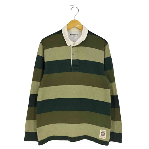 エディーバウアー Eddie Bauer ボーダー ラガーシャツ メンズ import:M